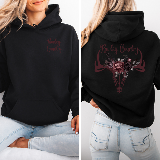 Women's Floral Skull Hoodie