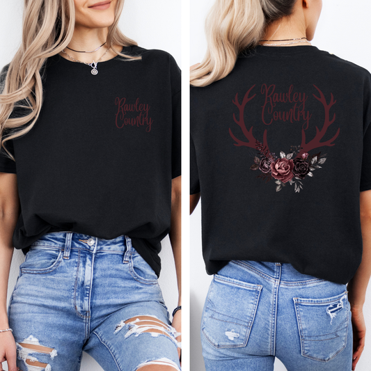 Women's Floral Antler Tee